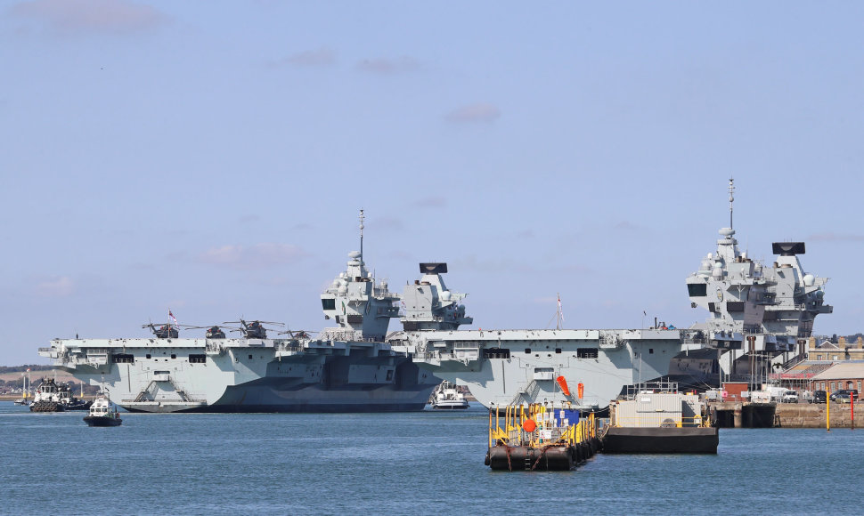 Britų lėktuvnešiai „HMS Prince of Wales“ ir „HMS Queen Elisabeth“