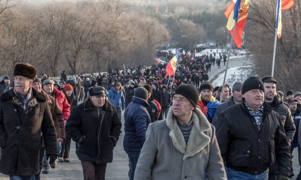 Opozicijos demonstracija Moldovoje