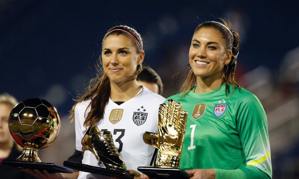 Alex Morgan ir Hope Solo 