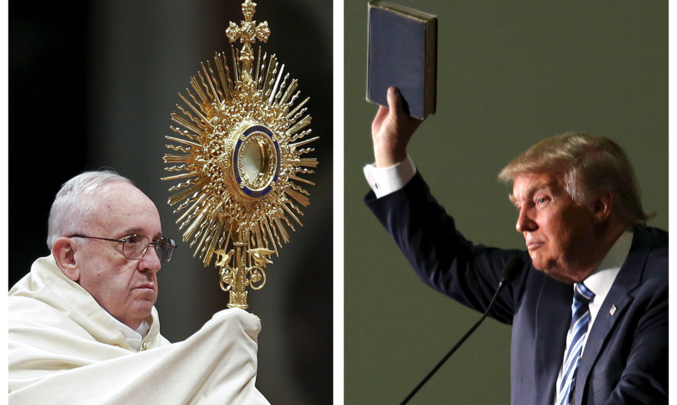 Popiežius Pranciškus ir Donaldas Trumpas