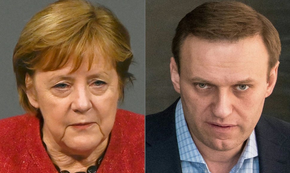 Angela Merkel ir Aleksejus Navalnas