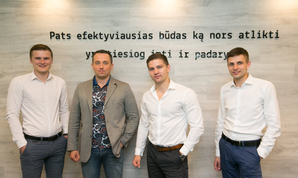 Iš kairės: Andrius Jonaitis, Aurelijus Jasevičius, Andrejus Naumčikas, Deividas Jezerskas