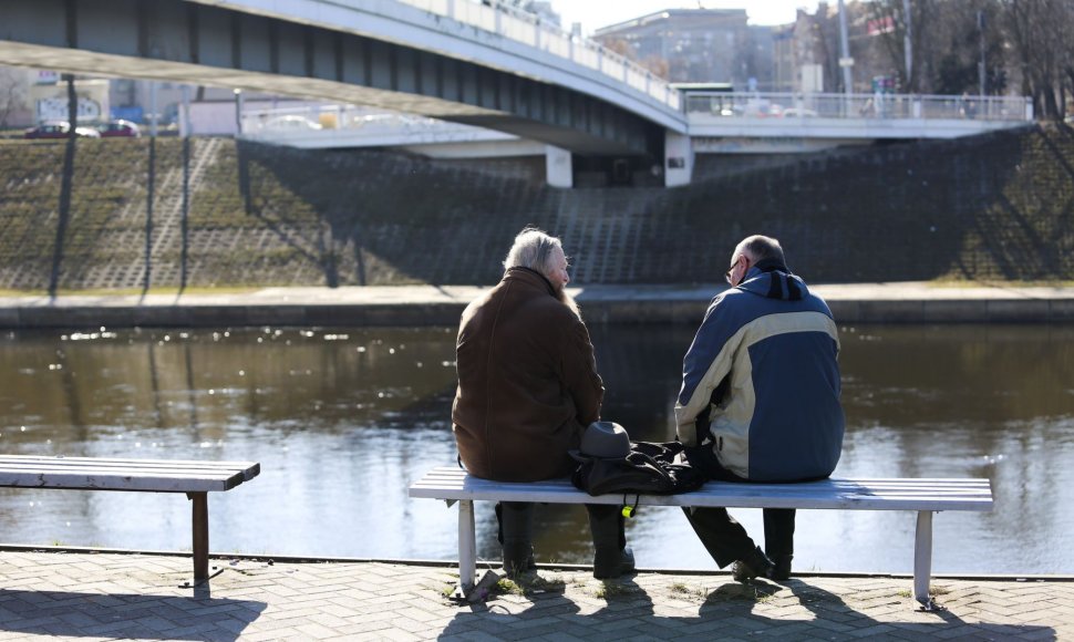 Pavasariškai saulėta diena Vilniuje