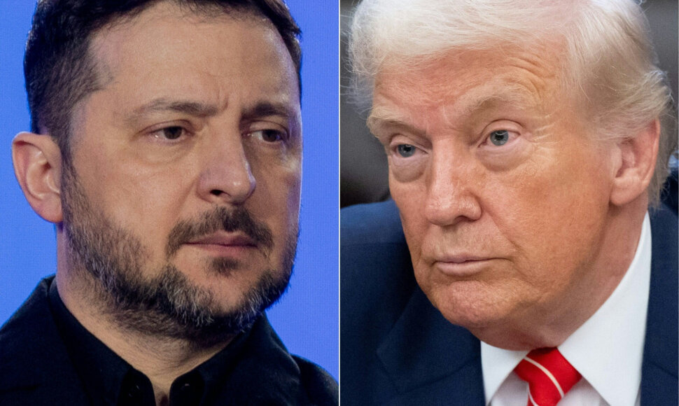 Volodymyras Zelenskis ir Donaldas Trumpas / TETIANA DZHAFAROVA SAUL LOEB / AFP