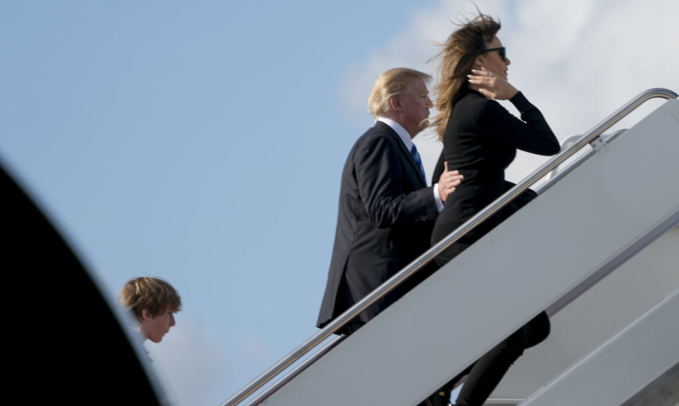 Donaldas Trumpas su žmona Melania