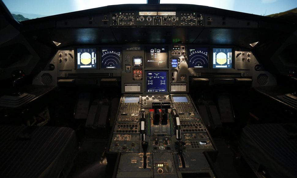 „Airbus“ skrydžio simuliatoriuje
