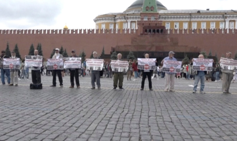 Krymo totorių protestas Maskvos Raudonojoje aikštėje