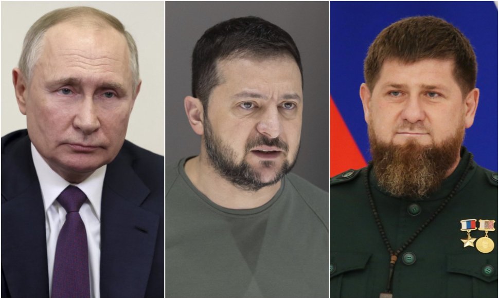 Vladimiras Putinas, Volodymyras Zelenskis, Ramzanas Kadyrovas