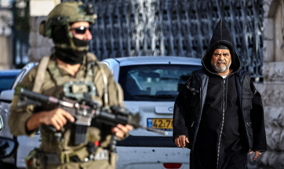 Izraelio karys Gazos Ruože / ZAIN JAAFAR / AFP