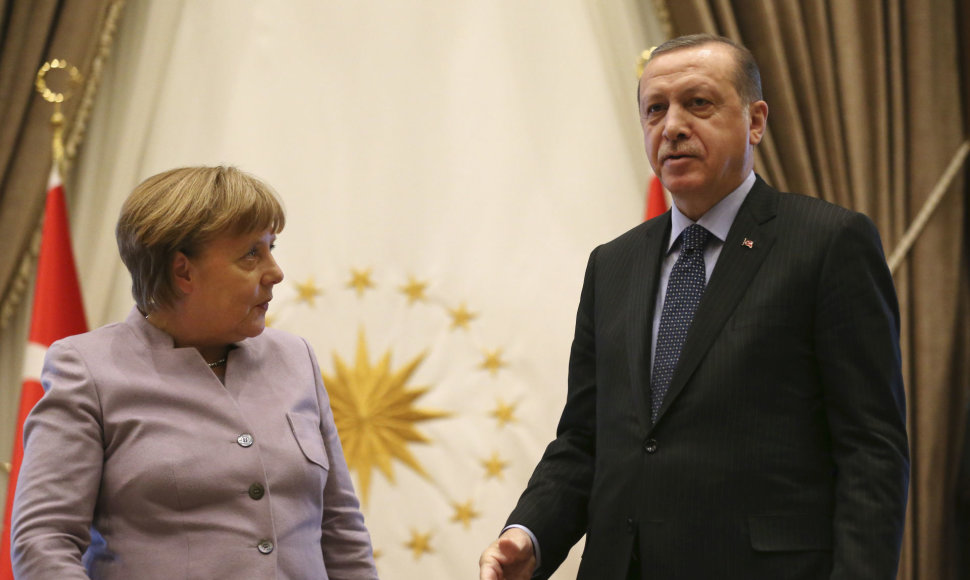 Angela Merkel ir Recepas Tayyipas Erdoganas vasario pradžioje Ankaroje