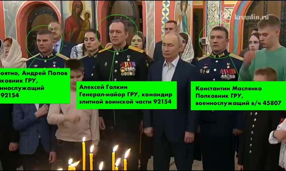Vladimiras Putinas ir GRU karininkai