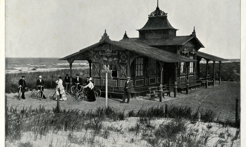 Paplūdimio restoranas „Strandhalle“. Album von Memel und Umgegend. Berlin, [apie 1905]