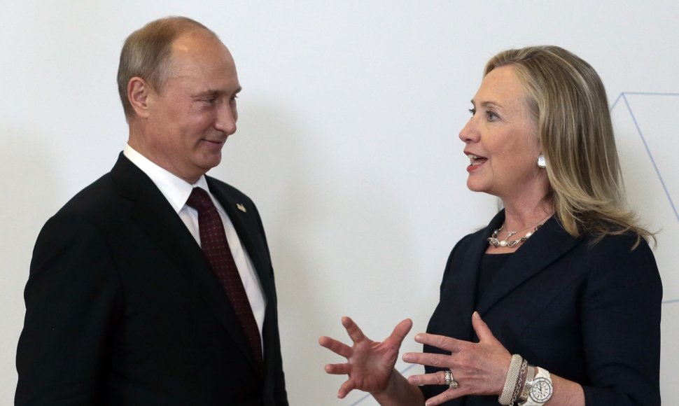 Vladimiras Putinas ir Hillary Clinton