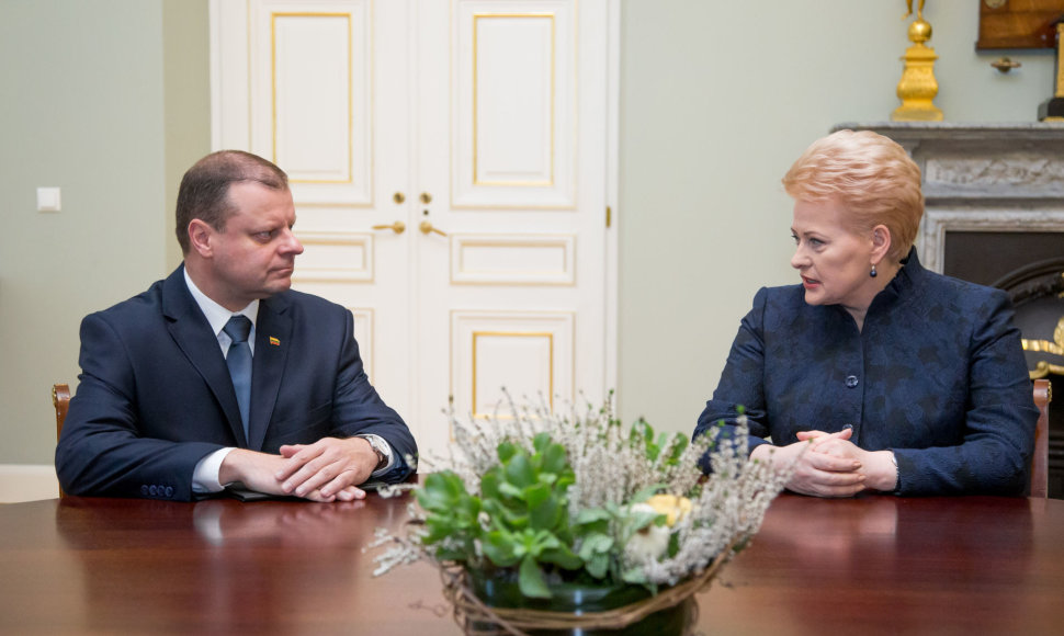 Saulius Skvernelis ir Dalia Grybauskaitė