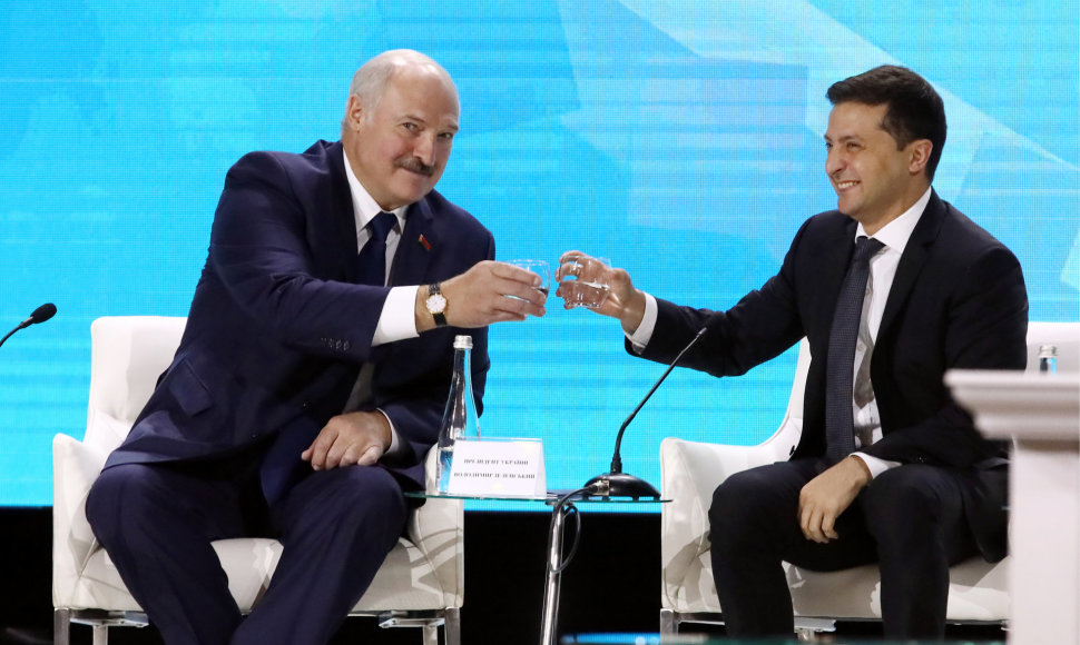 Aliaksandras Lukašenka ir Volodymyras Zelenskis