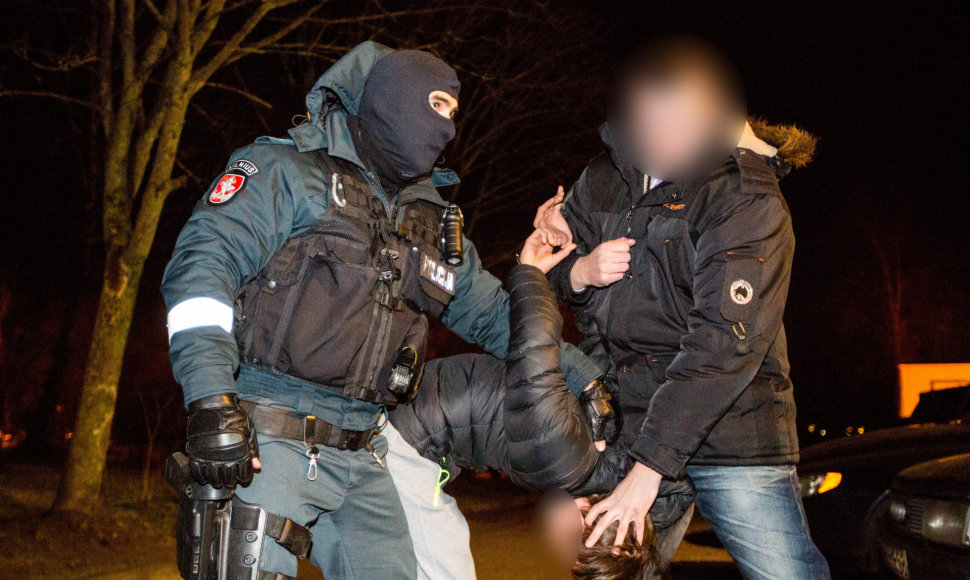 Slapta narkotikų platintojų sulaikymo operacija Vilniuje