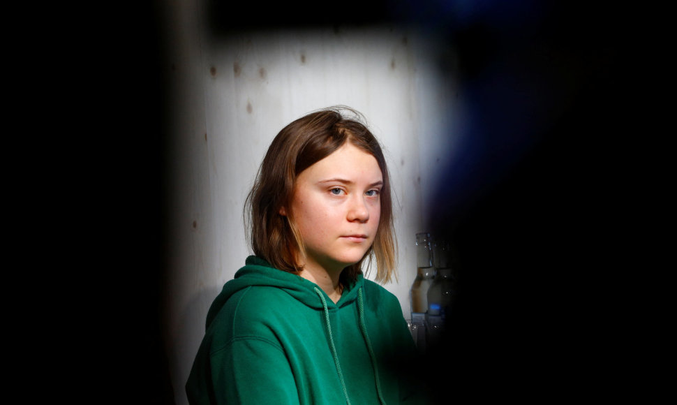 Greta Thunberg dalyuvauja susitikime Davose