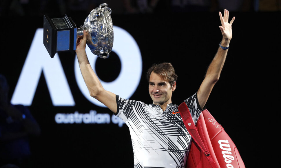 Rogeris Federeris nugalėjo Rafaelį Nadalį ir tapo „Australian Open“ čempionu
