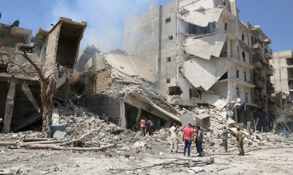 Bombardavimo vieta Alepe