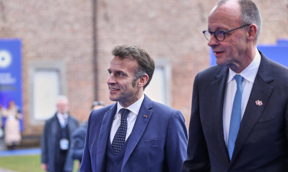 Emmanuelis Macronas ir Friedrichas Merzas / IMAGO/dts Nachrichtenagentur / IMAGO/dts Nachrichtenagentur
