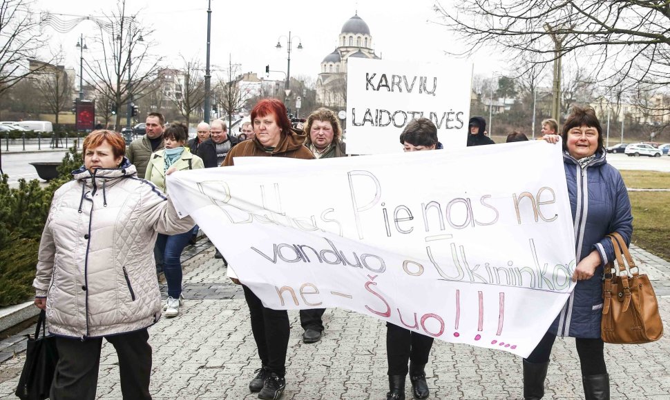 Pienininkų protesto akcija