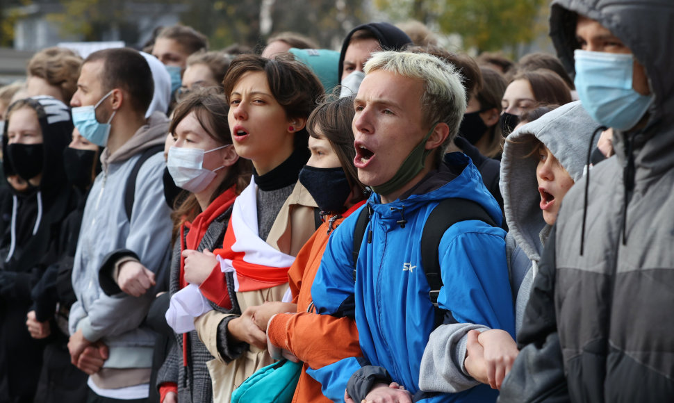 Protestuotojai Minske