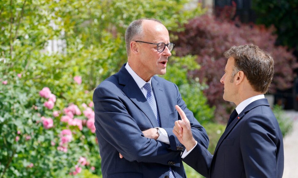 F. Merzas ir E. Macronas / LUDOVIC MARIN / AFP