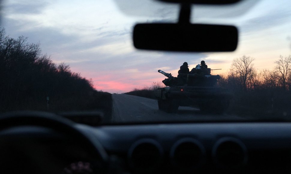 Ukrainiečių tankas prie Avdijivkos