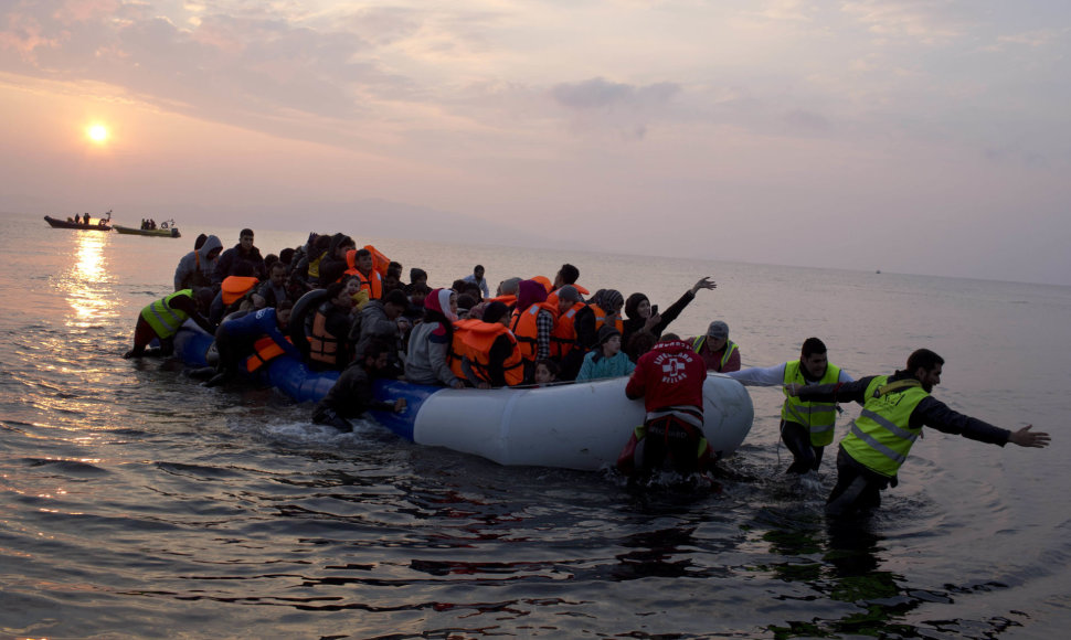 Migrantai Egėjo jūroje