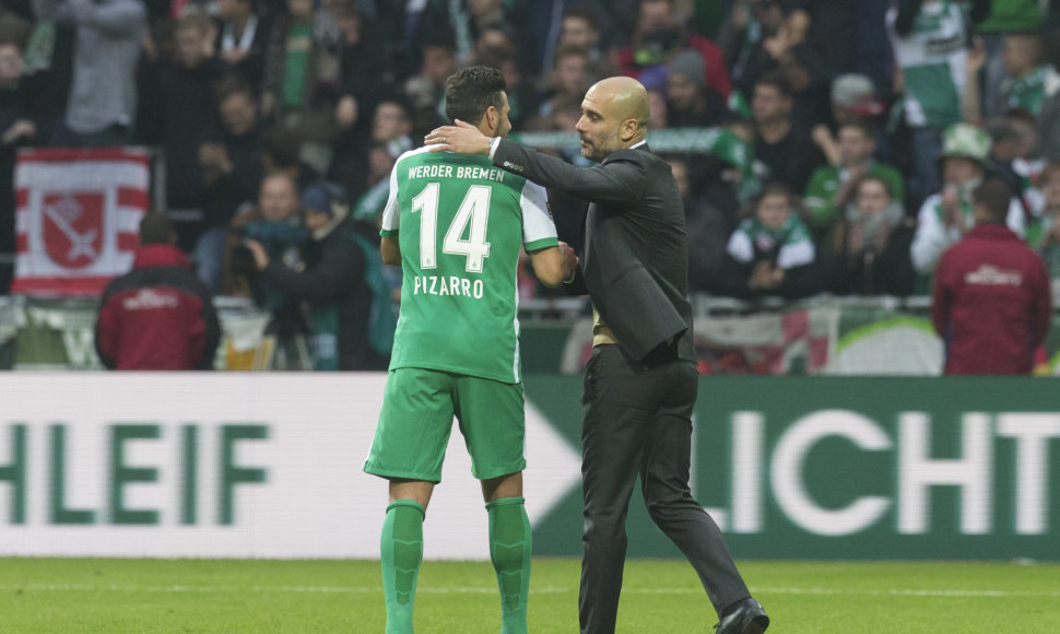 Pepas Guardiola ir Claudio Pizarro