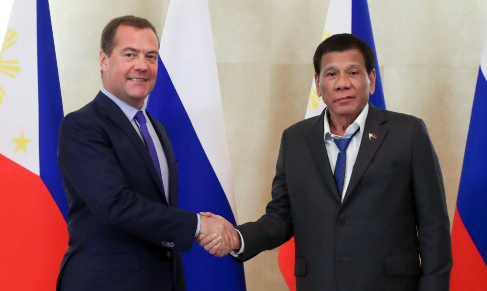 Dmitrijus Medvedevas ir Rodrigo Duterte