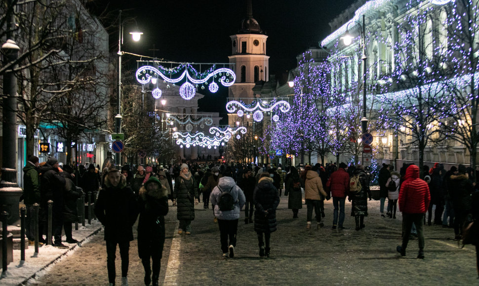 Pirmąją Kalėdų dieną – šventiškai nusiteikęs Vilnius