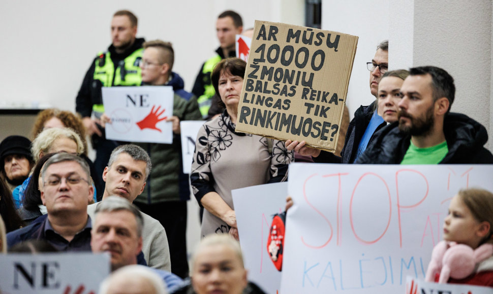 Domeikavos bendruomenės protestas