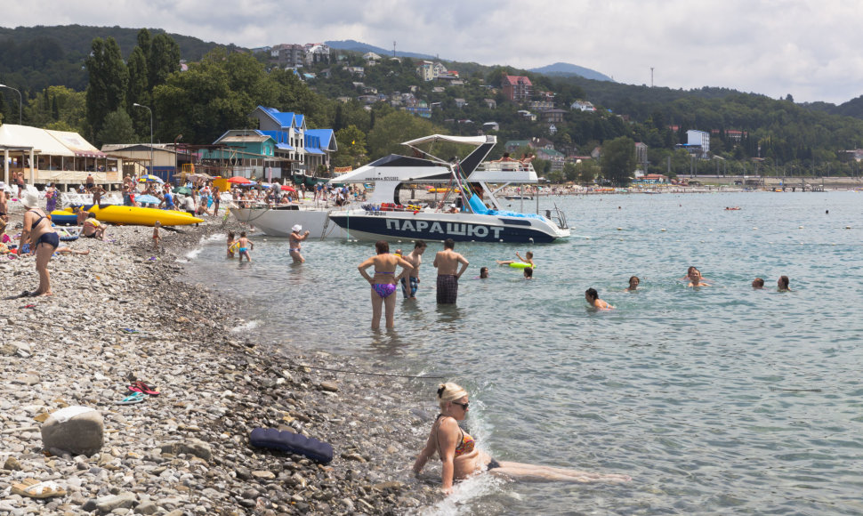 Sočio paplūdimys ir poilsiautojai