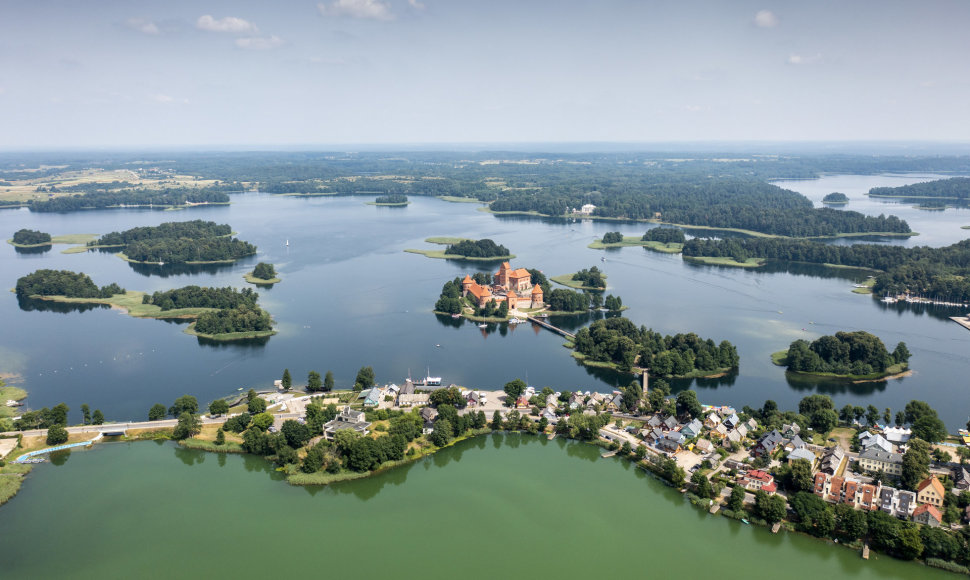 Trakai iš paukščio skrydžio