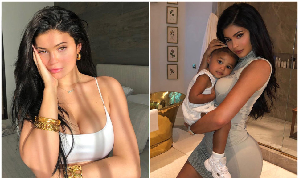 Kylie Jenner su dukra Stormi Webster