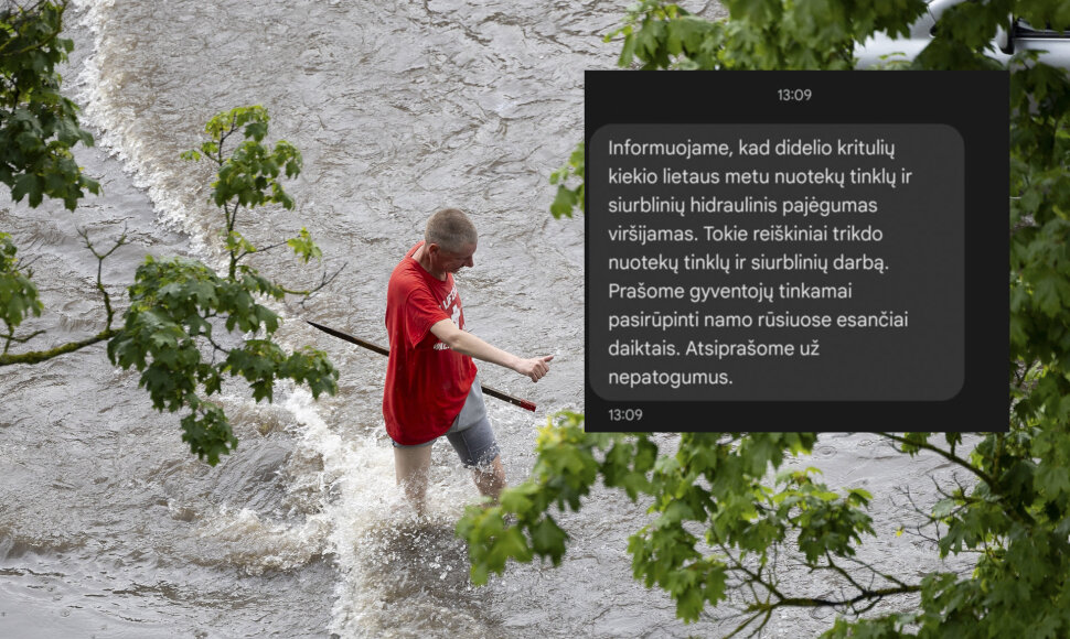 Lietus kelia problemų Kaune