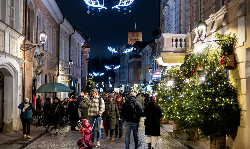 Kalėdi&scaron;kai pasipuo&scaron;ęs Vilnius