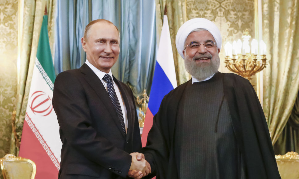 Vladimiras Putinas ir Hassanas Rouhani Maskvoje