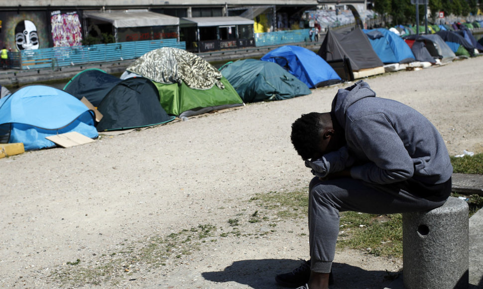 Migrantų stovykla Paryžiuje