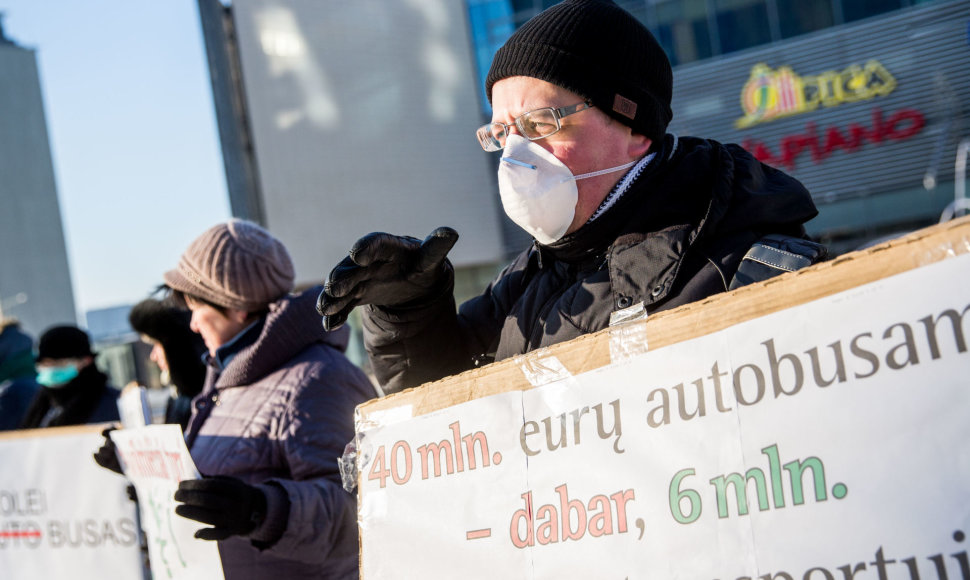 Protesto akcijos akimirka