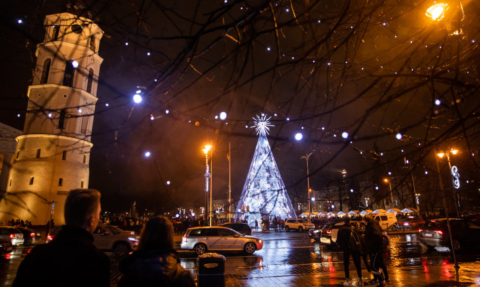 Kalėdų eglės įžiebimas Vilniuje