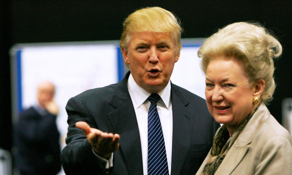 Donaldas Trumpas ir jo sesuo Maryanne Trump Barry