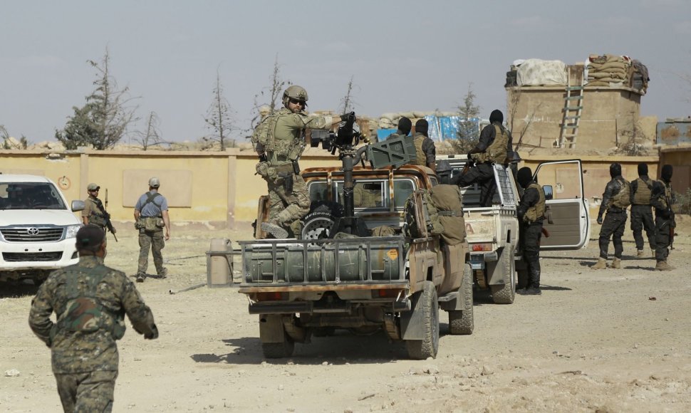 JAV specialiųjų pajėgų kariai Sirijoje