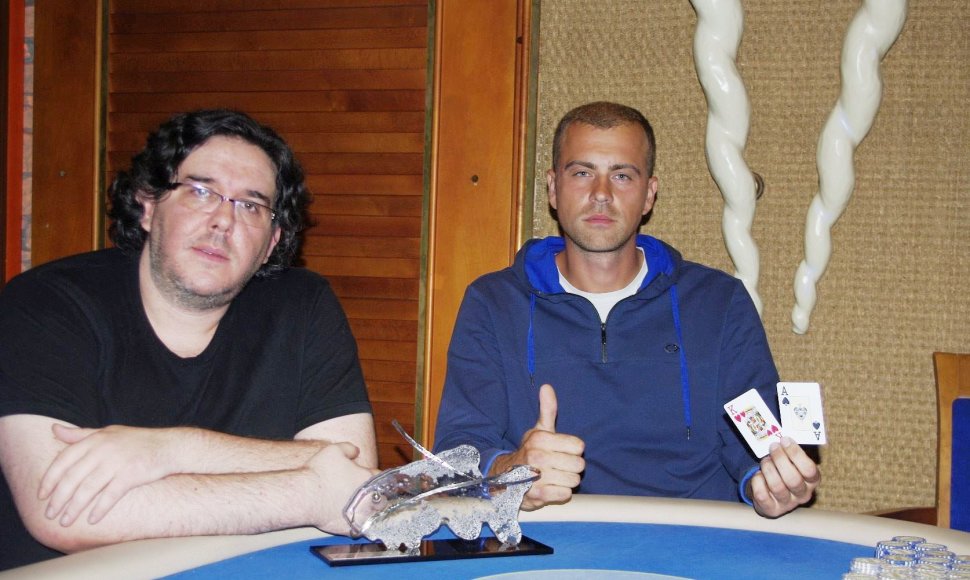 Andrius Žilaitis (dešinėje) ir Borisas Smuškevičius / pokernews.lt nuotr.