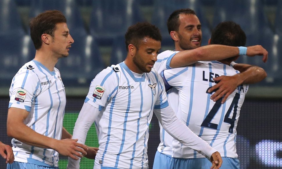 „Lazio“ futbolininkų džiaugsmas