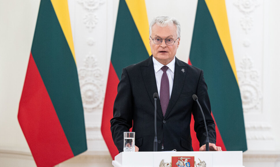 Prezidento Gitano Nausėdos ir Kipro vadovo Nikoso Christodoulideso spaudos konferencija