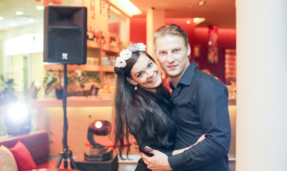 Justinas Lapatinskas su žmona Migle
