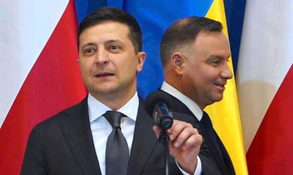 Volodymyras Zelenskis ir Andrzejus Duda