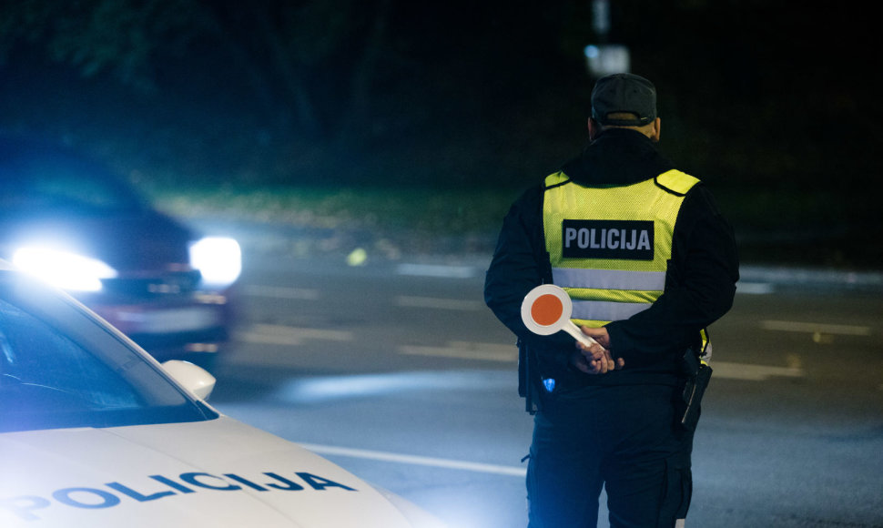 Naktinis policijos reidas Vilniaus mieste